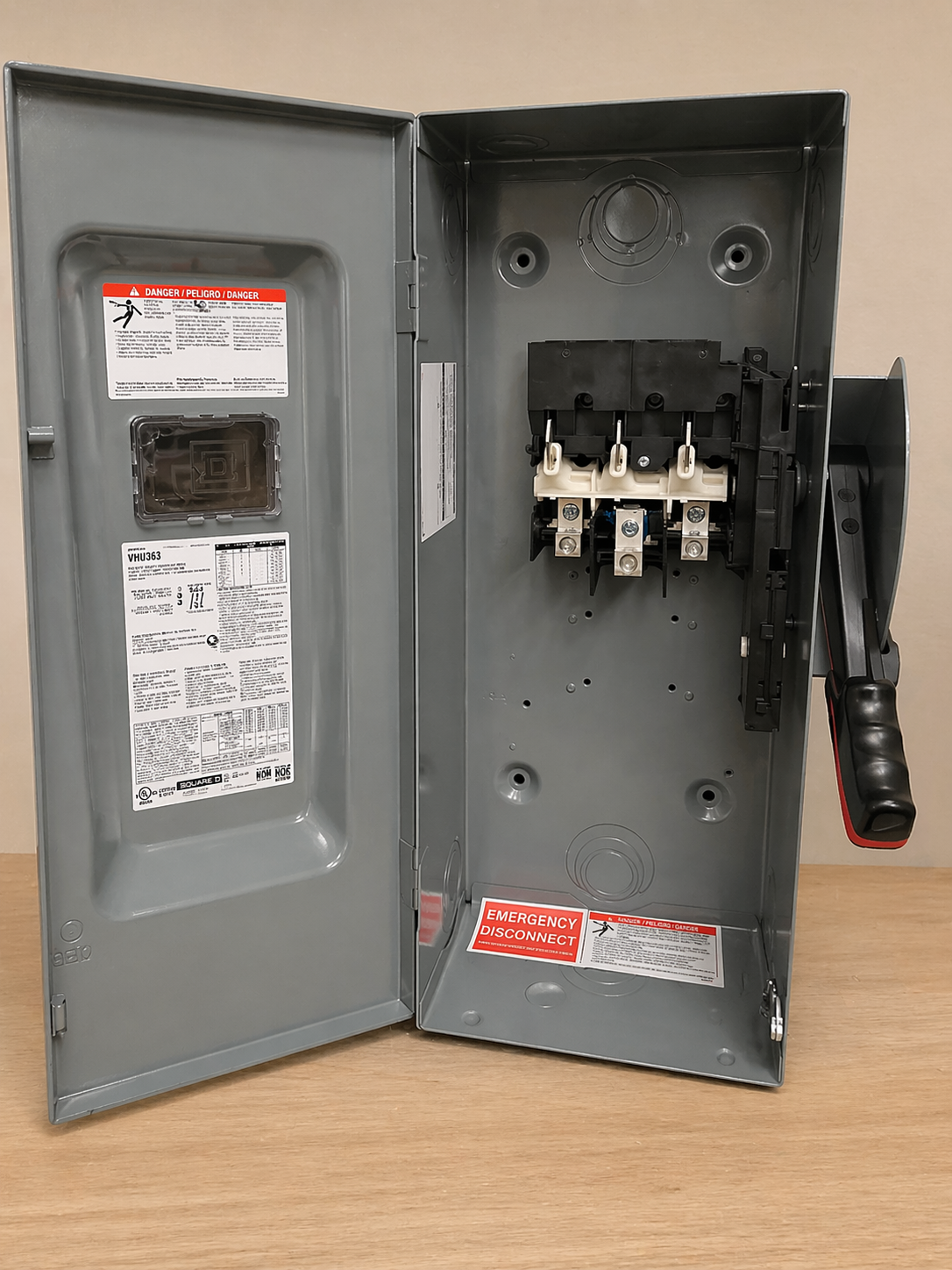 Schneider Electric / Square D VHU363 100A 600V 3-Pole Safety Switch – Power Deal (New -Open Box)