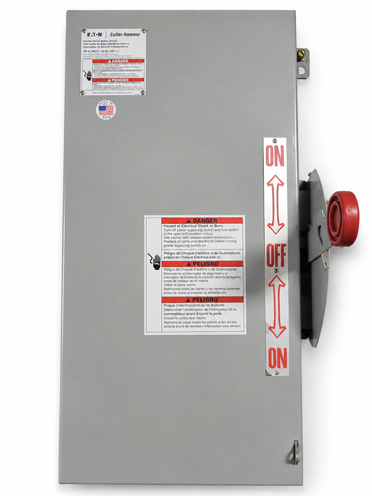 Eaton DT223URK-NPS 100A Double Throw Safety Switch | NEMA 3R | New Open Box