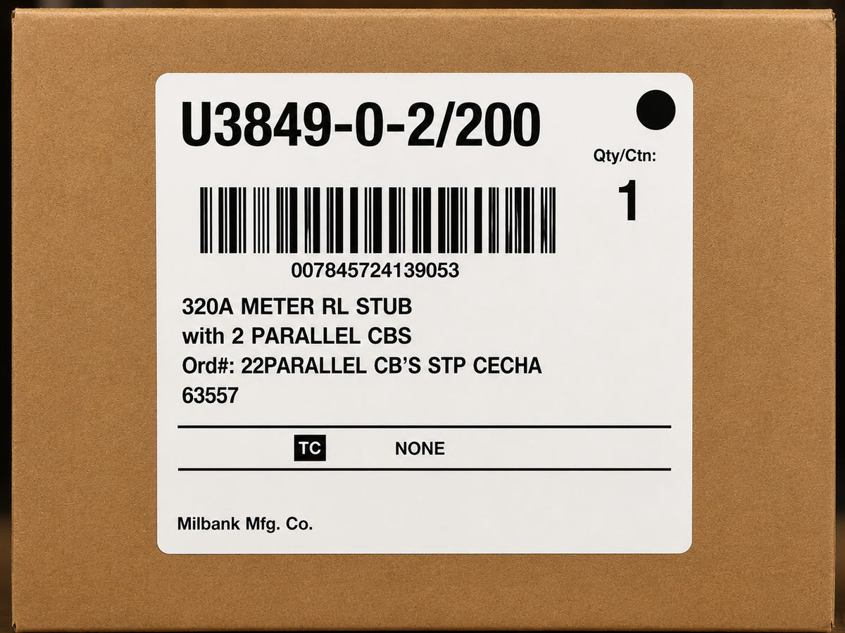 Milbank U3849-O-2/200 Meter Equipment 320A